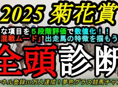 【全頭診断】2025菊花賞！混戦模様で距離適性、騎手のポイントも大事になりそうな長距離戦！