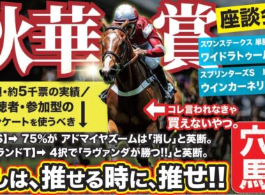 秋華賞 2025【予想/穴馬】大混戦の３歳牝馬路線！カムニャックを脅かす盲点の穴馬とは！？