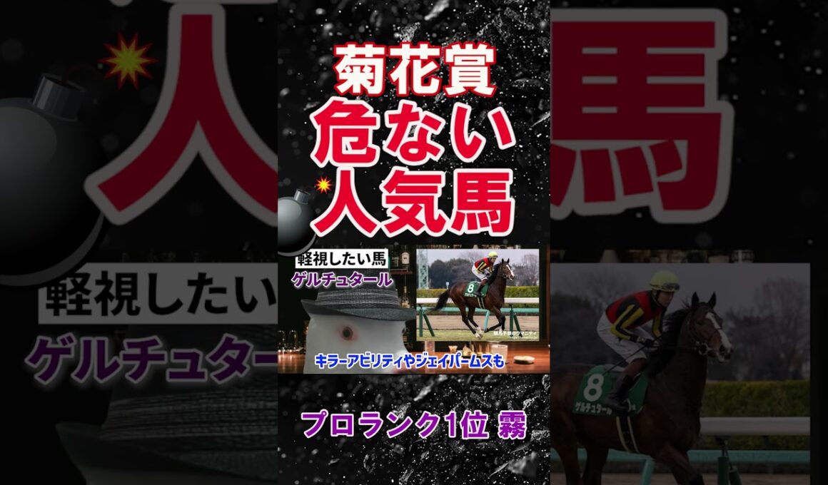 【菊花賞2025】2025年100万超プラス収支の霧プロが選ぶ危険な人気馬とは？#菊花賞2025 #菊花賞  #競馬予想