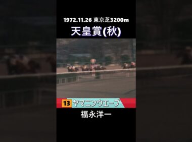 【 競馬 】 天才:福永洋一！ヤマニンウエーブ！天皇賞(秋)1972年！ #shorts #競馬