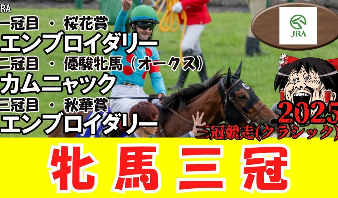 【競馬まとめ 2025】 牝馬三冠 （桜花賞・優駿牝馬・秋華賞）