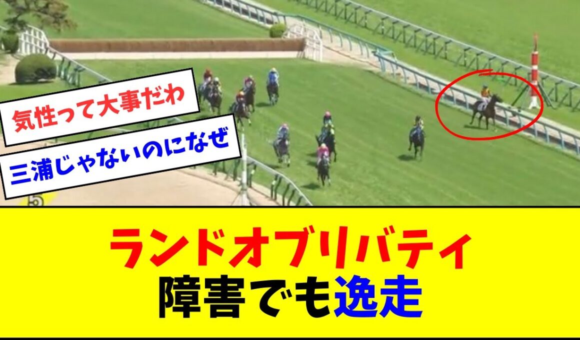 ランドオブリバティ、障害でも逸走ｗｗｗ【反応集】