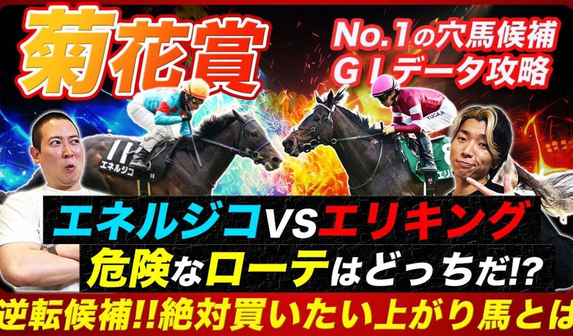 【菊花賞】エネルジコVSエリキング危険なのはどっち!?高回収率データ該当馬と絶対買いたい上がり馬