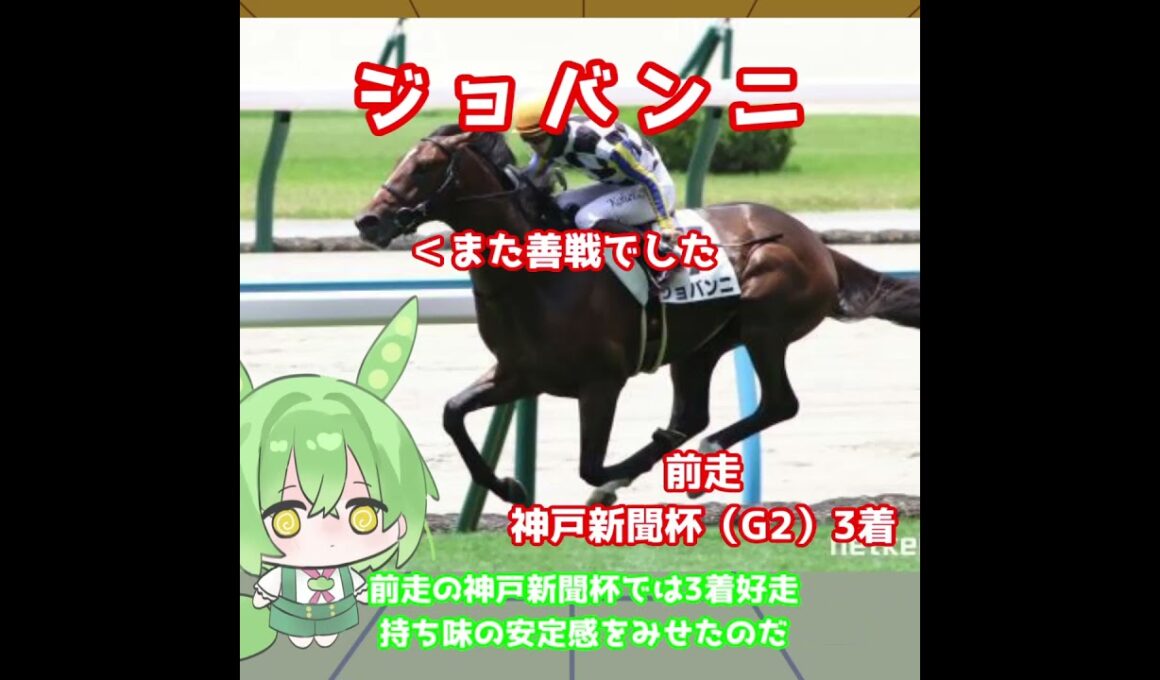 【菊花賞出走馬紹介】ジョバンニ　初の重賞制覇を目指す！いつもの安定感で世代上位の実力を見せつける！【菊花賞2025】#競馬 #ずんだもん #shorts