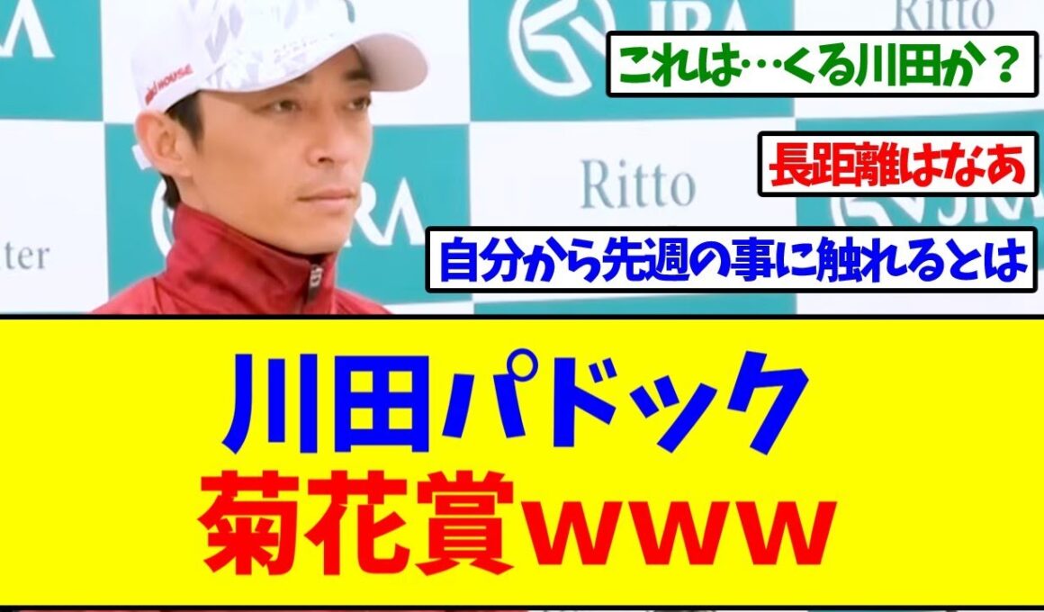 エリキング、川田パドック 菊花賞ｗｗｗ【反応集】