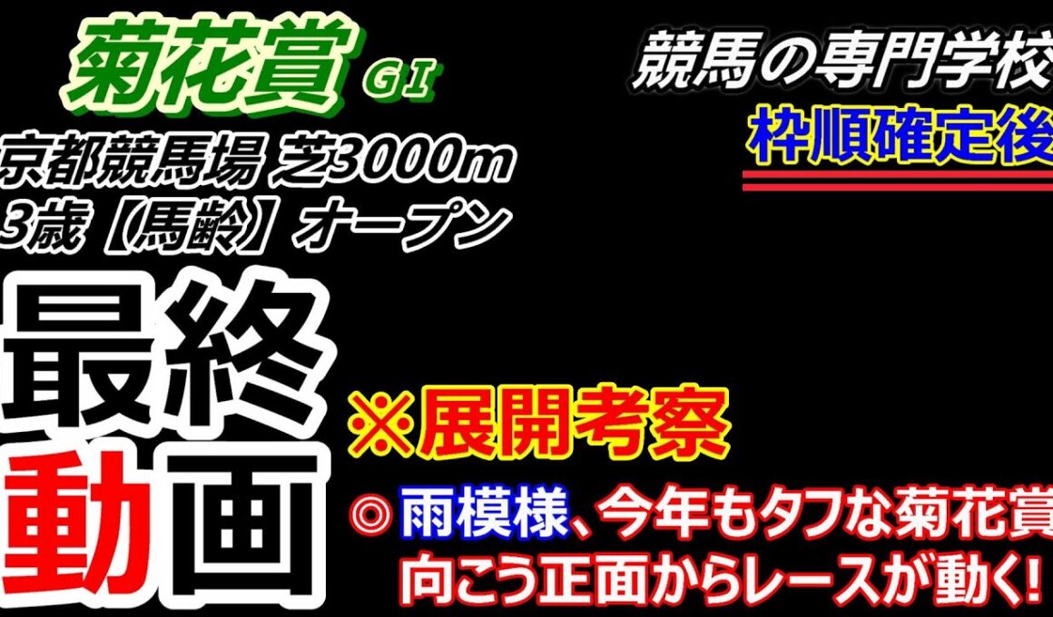 【菊花賞2025】展開考察付き最終動画 向こう正面からレースは一気に動く ロンスパ戦に耐えうる馬は！？