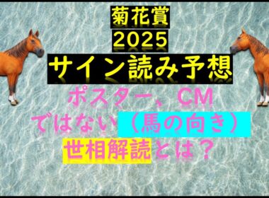 菊花賞2025サイン予想｜馬の向き解読＆今週の世相的話題