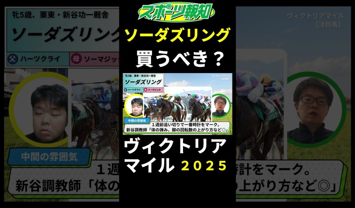 【ヴィクトリアマイル2025】ソーダズリングは買うべき？戦歴、特徴、力関係など解説