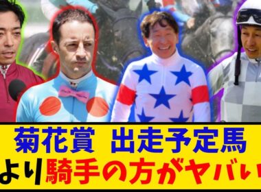 【菊花賞】「出走予定馬よりも騎手のメンツの方がヤバい… 」に対するみんなの反応【反応集】