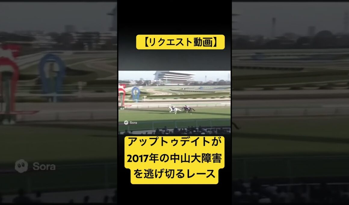 【リクエスト動画】アップトゥデイトが2017年の中山大障害を逃げ切るレース #ai #競馬 #実況中継 #中山大障害 #オジュウチョウサン #アップトゥデイト