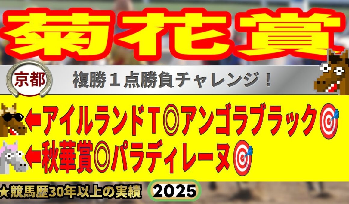 菊花賞2025競馬予想🔥9連続G1的中男の本命馬は！？
