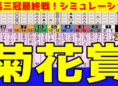 【菊花賞2025】シミュレーション枠順確定版 【ダビつくVer.】牡馬三冠最終戦！春のクラシック馬不在の大混戦！！ウイポとは違った角度から展開されるシミュレーション！！【競馬予想】稍重馬場 重馬場