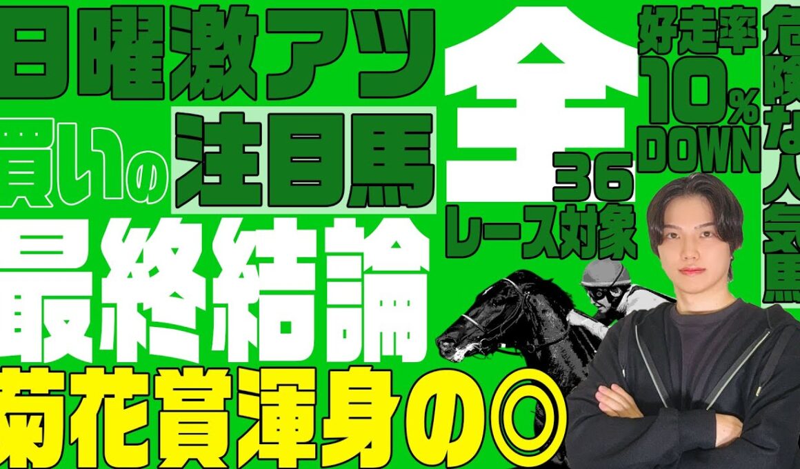 【2025菊花賞の最終結論】先週京都11R秋華賞◎エンブロイダリーで3連単13万馬券的中🎯！大得意3歳G1はあの大穴馬に渾身の◎！？更に全36レースを対象に高期待値馬＋危険な人気馬を徹底解説！