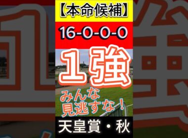天皇賞秋 2025（16-0-0-0）みんな見逃すな！１強！