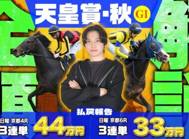 【2025天皇賞(秋)】絶好調！先週だけで万馬券×20本的中🎯のkotaが超絶大混戦の伝統の2000m頂上決戦の全15頭完全解説！