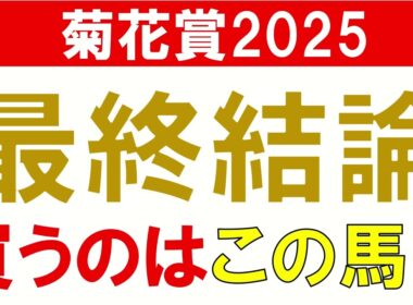 【◎エネルジコ1着】菊花賞 2025 予想 最終結論 混戦模様の中で本命はこの馬！