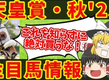 【天皇賞・秋】〇歳は絶対に勝ってはいけない条件！？知らないと損をする注目馬の情報！！