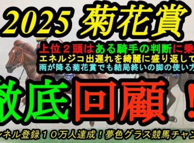【回顧】2025菊花賞！エネルジコ圧勝！上位2頭はある騎手の判断に乗った！？雨の影響を受けても結局後半の末脚が大事に