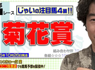 【競馬】菊花賞でのじゃいの思考【勝ち馬予想】