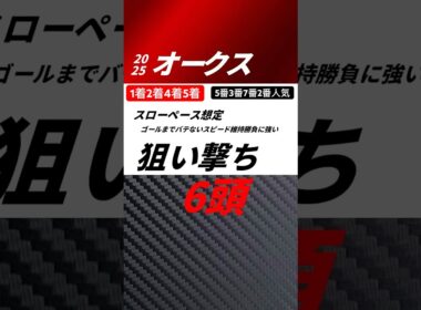 1着2着4着5着オークス2025 狙い撃ち6頭　#オークス2025 #競馬予想　#オークス