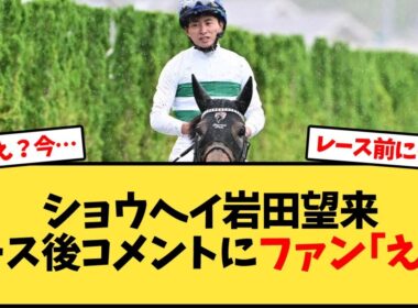 【菊花賞】ショウヘイ、岩田望来騎手のレース後コメントにファン｢え…｣【競馬反応集】
