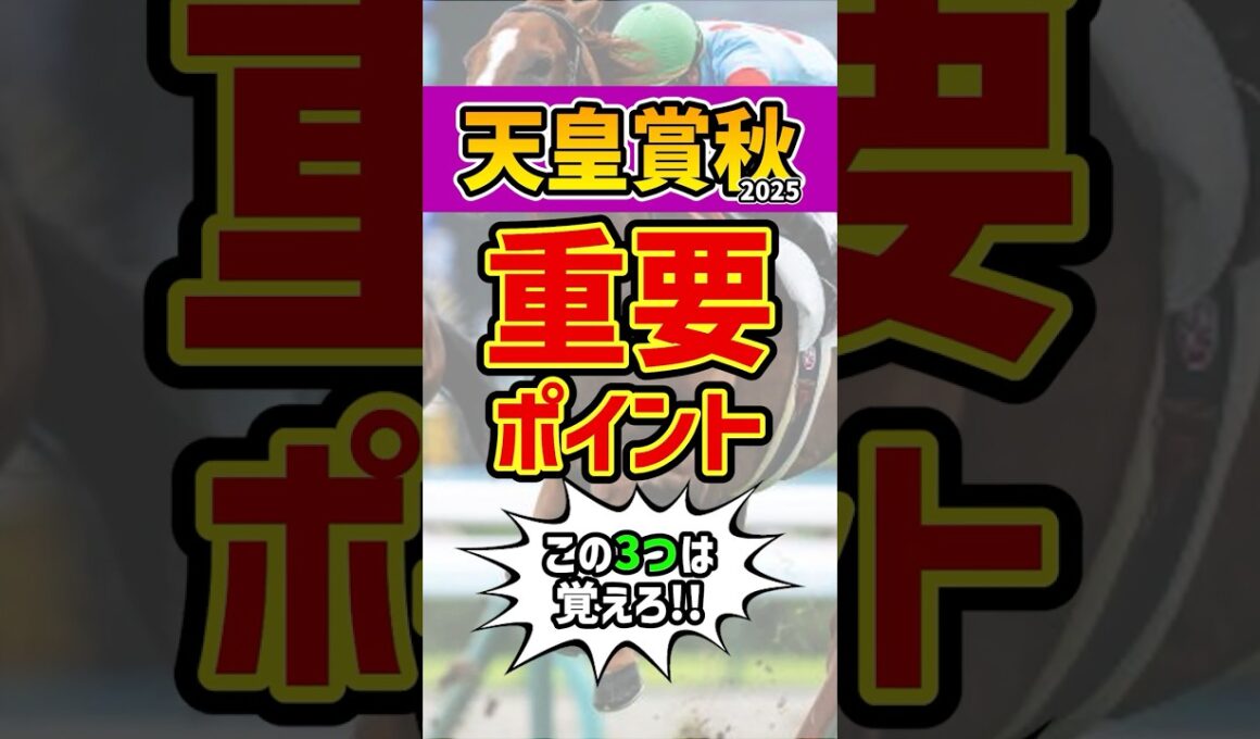 これを知らずに馬券を買うな #競馬 #天皇賞秋 #shorts