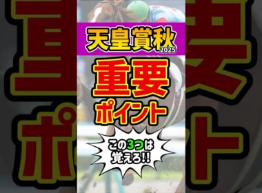 これを知らずに馬券を買うな #競馬 #天皇賞秋 #shorts