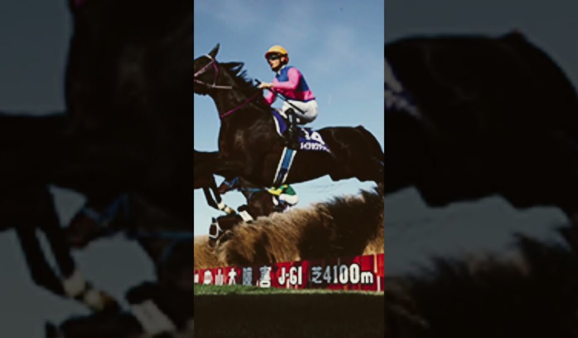 中山大障害　近代優勝馬ファンファーレとともに