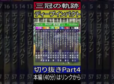 ディープインパクト　皐月賞　切り抜きPart4　#競馬　#ドキュメンタリー 　#ディープインパクト