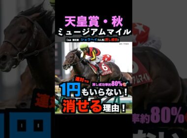 【天皇賞秋2025】1円もいらない！ミュージアムマイルを連対で消せる理由！#天皇賞秋 #天皇賞秋2025 #ミュージアムマイル #うまログ #ウマキんグ #競馬予想tv #競馬予想 #shorts