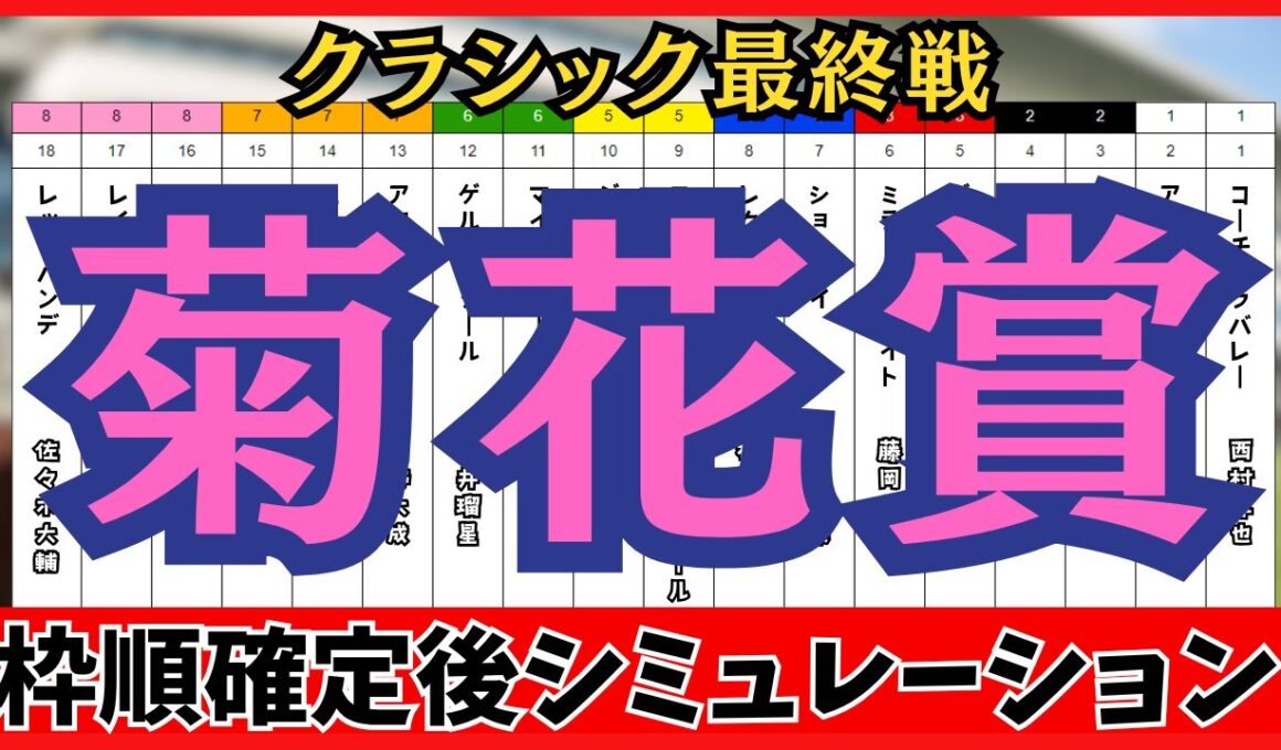 【菊花賞2025】枠順確定後シミュレーション クラシック最終戦 エネルジコは5枠9番、エリキングは7枠15番に確定