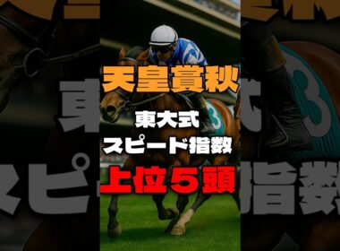 【天皇賞秋２０２５】東大式スピード指数による競馬予想