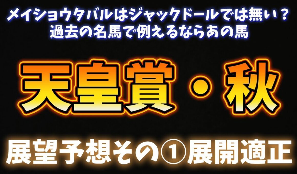 天皇賞・秋展望予想① メイショウタバルの秘密