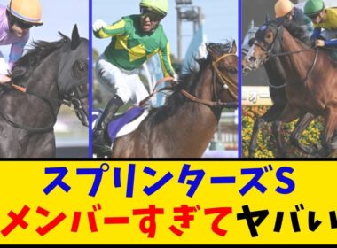 【スプリンターズS】「出走予定馬 好メンバー揃いすぎてヤバい…」に対するみんなの反応【反応集】