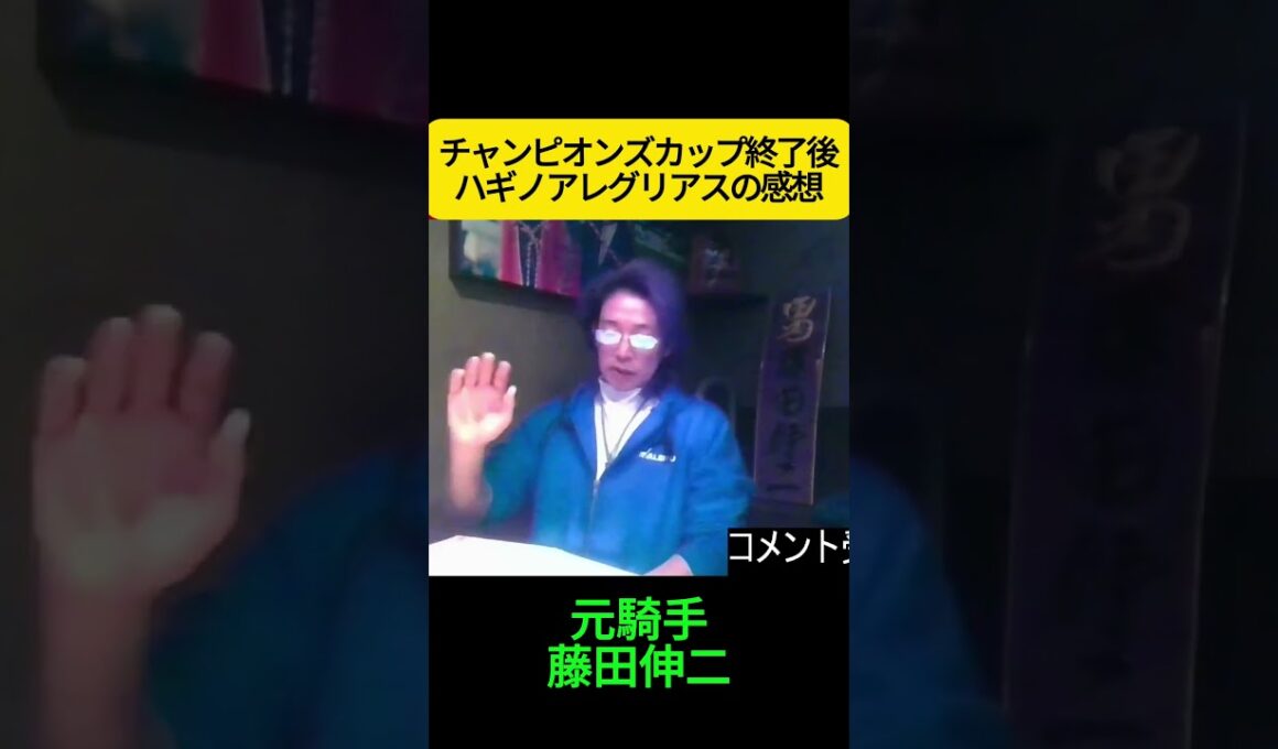 ハギノアレグリアス 終了後#藤田伸二 #チャンピオンズカップ #競馬  #チャンピオンズカップ2024