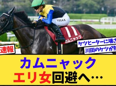 【悲報】カムニャック、まさかのエリザベス女王杯回避へ…