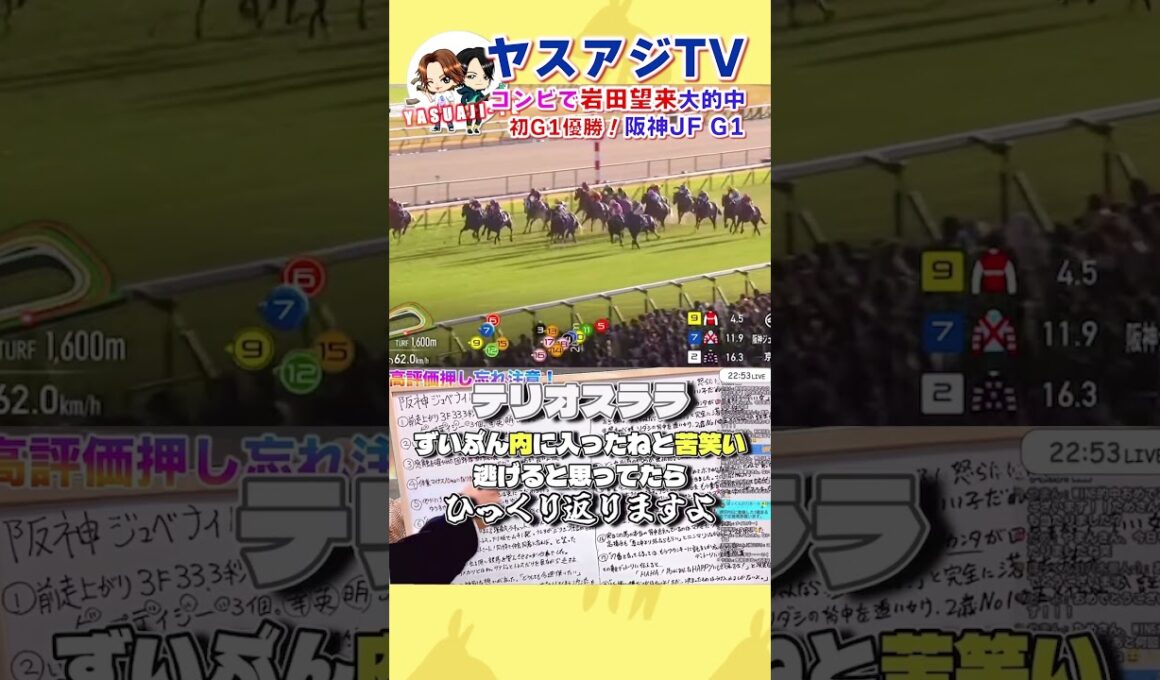 阪神ジュベナイルフィリーズG1岩田望来初優勝/アルマベローチェ！ヤスアジW的中！