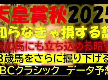 天皇賞秋2025　知らなきゃ損する話　JBCクラシック2025　データ予想