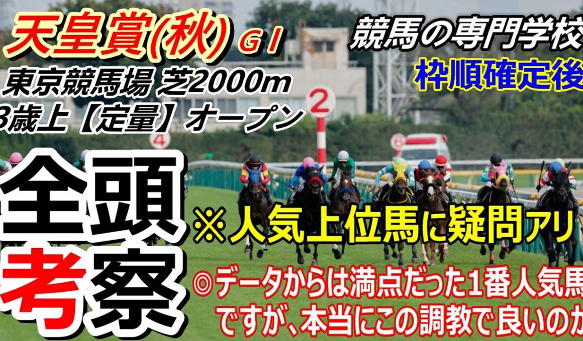 【天皇賞秋2025】全頭考察 １番人気想定マスカレードボール本当にこの調教で大丈夫！？絶好の動きを見せた牝馬の○○に注目してます