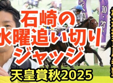天皇賞秋２０２５　水曜最終追い切りジャッジベスト４　by【枠連投資馬券塾】石崎　#天皇賞秋追い切り　#天皇賞秋予想　#天皇賞秋出目