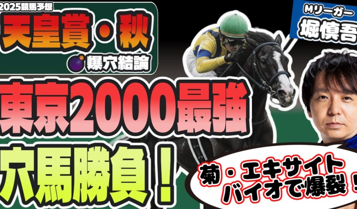 【天皇賞・秋2025最終結論】何故、この馬が人気がないのか!? エキサイトバイオに続く爆穴本命馬！【堀慎吾/競馬予想】