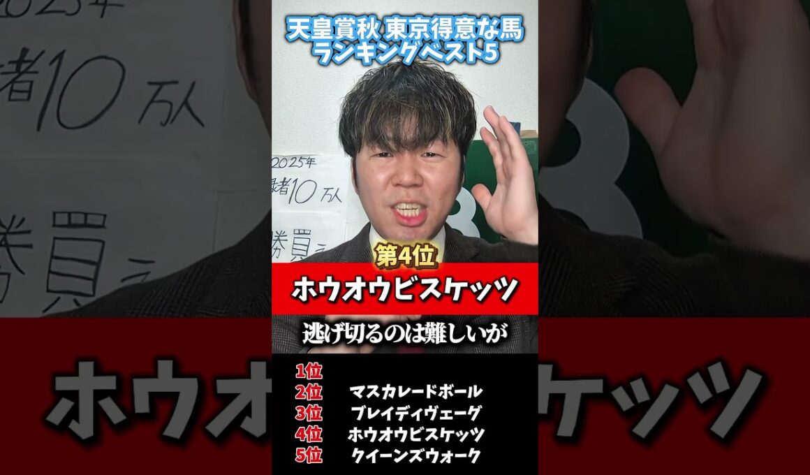【天皇賞秋】天皇賞秋出走馬で東京得意な馬ベスト5 #天皇賞秋#競馬#天皇賞秋予想