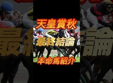 天皇賞秋2025 最終結論　本命馬紹介