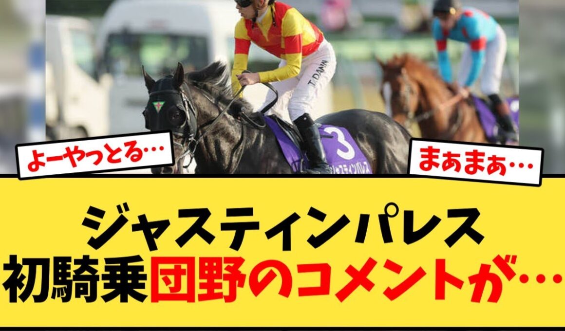 【天皇賞秋】ジャスティンパレス、初騎乗団野騎手レース後のコメントが…【競馬反応集】