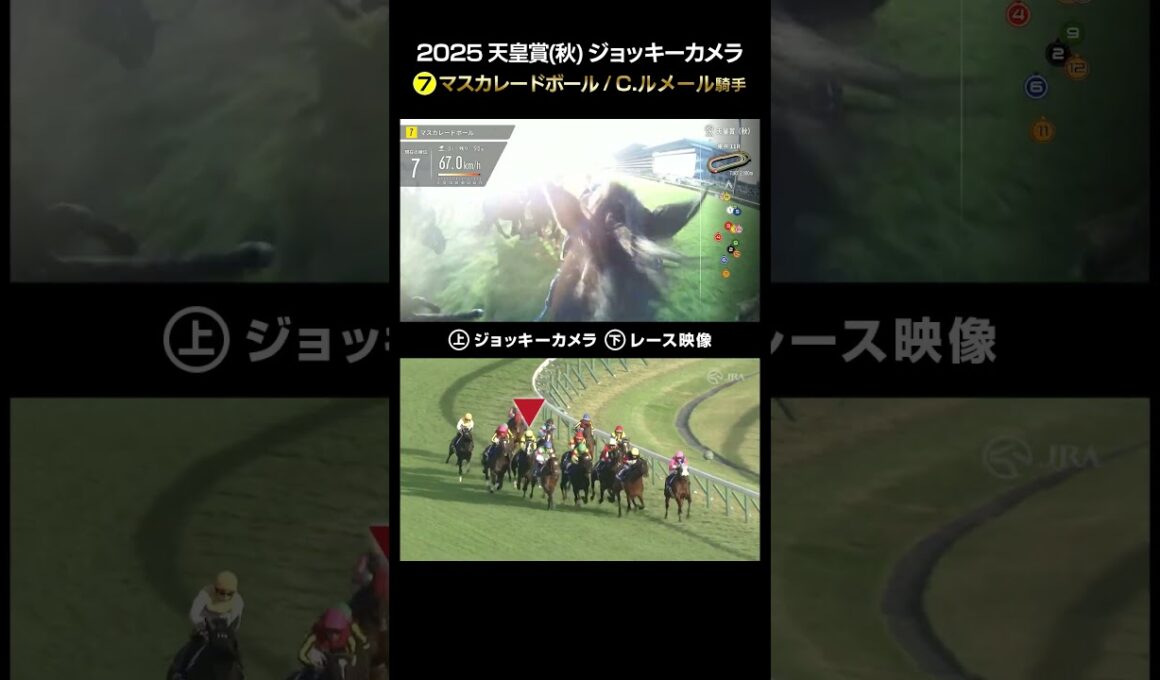【ジョッキーカメラ×レース映像】2025年天皇賞（秋） マスカレードボール C.ルメール騎手 #shorts ｜JRA公式