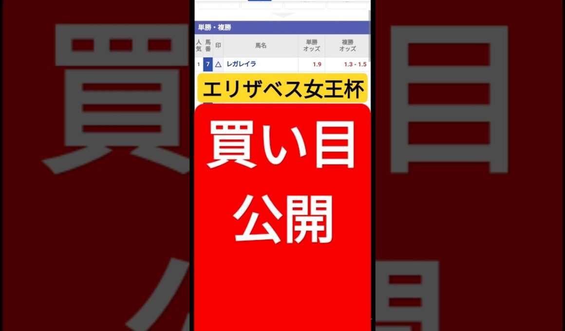 【エリザベス女王杯】買い目公開！