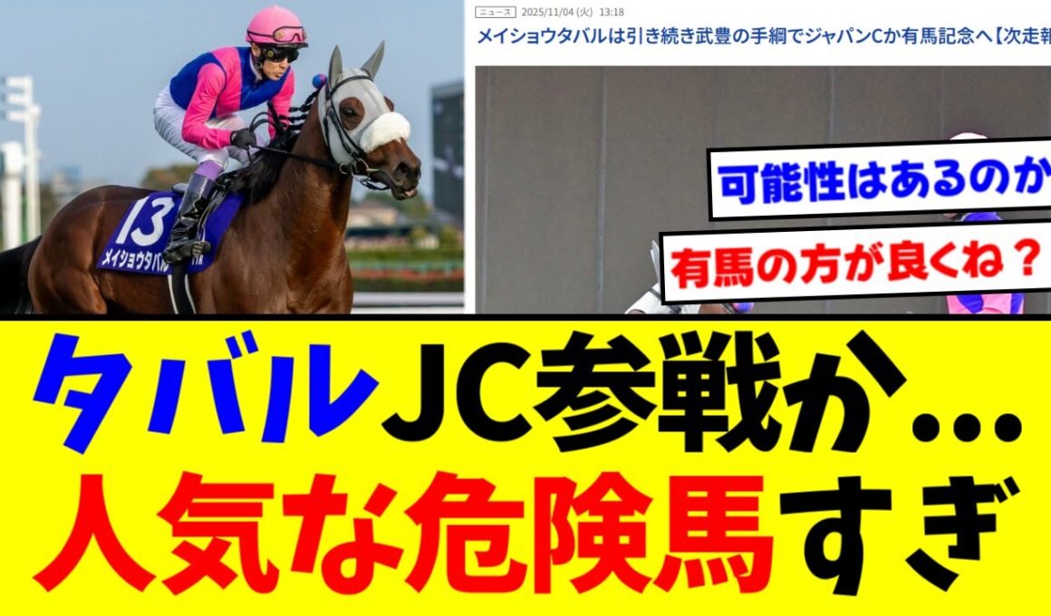 メイショウタバルは引き続き武豊騎乗でジャパンカップか有馬記念へ【競馬】【反応集】