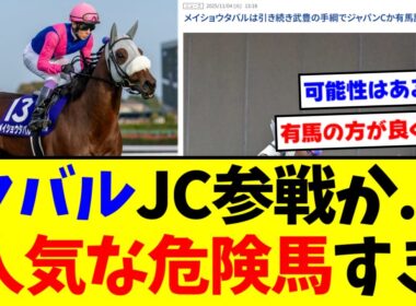メイショウタバルは引き続き武豊騎乗でジャパンカップか有馬記念へ【競馬】【反応集】