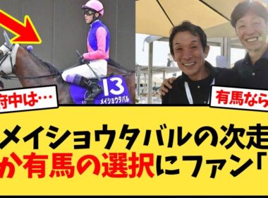 メイショウタバルの次走JCか有馬の選択にファン｢え｣【競馬反応集】