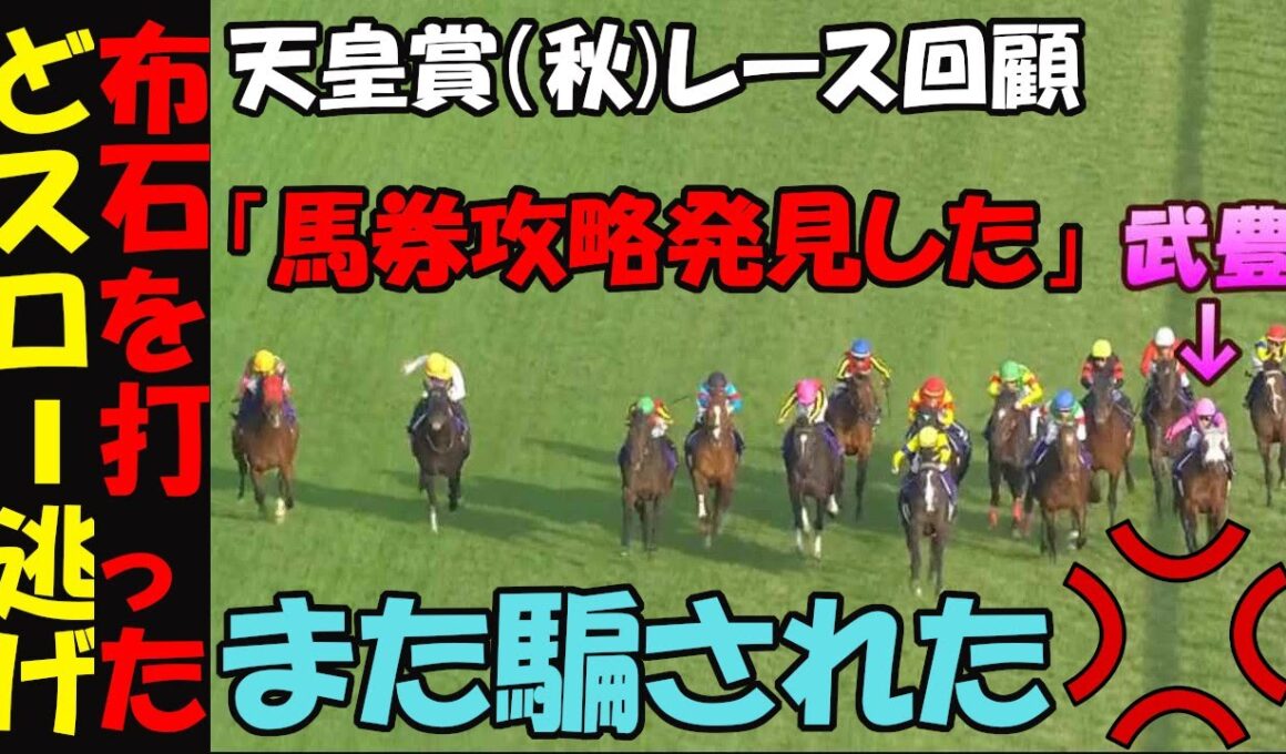 【天皇賞（秋）2025レース回顧】有馬への布石！武豊がどスロー逃げで脚を測った覚醒タバル！3歳勢古馬との力関係見せつける！マスボとミュージアムで古馬一蹴！馬券攻略法を発見！スランプに悩む人必見回！